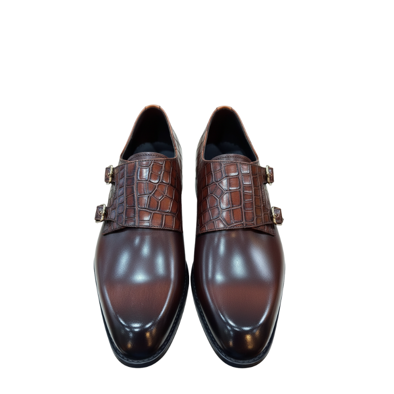 Elite Croco Double Monk Shoes