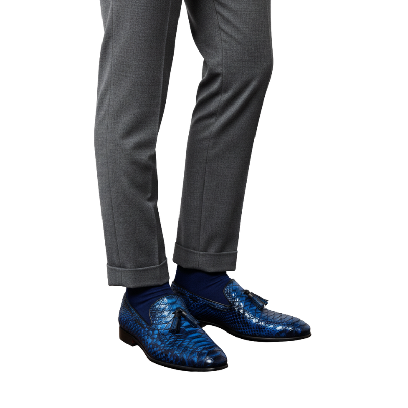 Midnight Quill Tassel Loafers