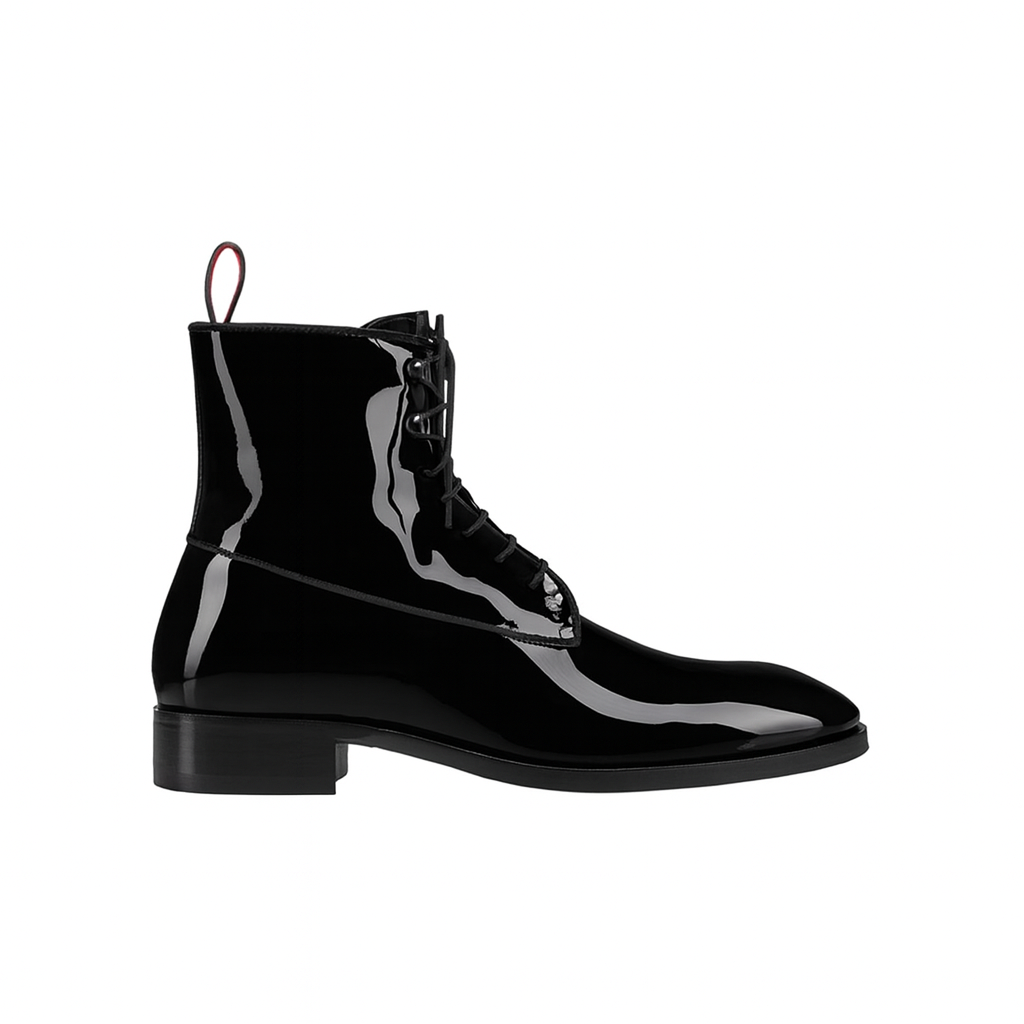 Italian Lace-up Leather Ankle Boots for Men