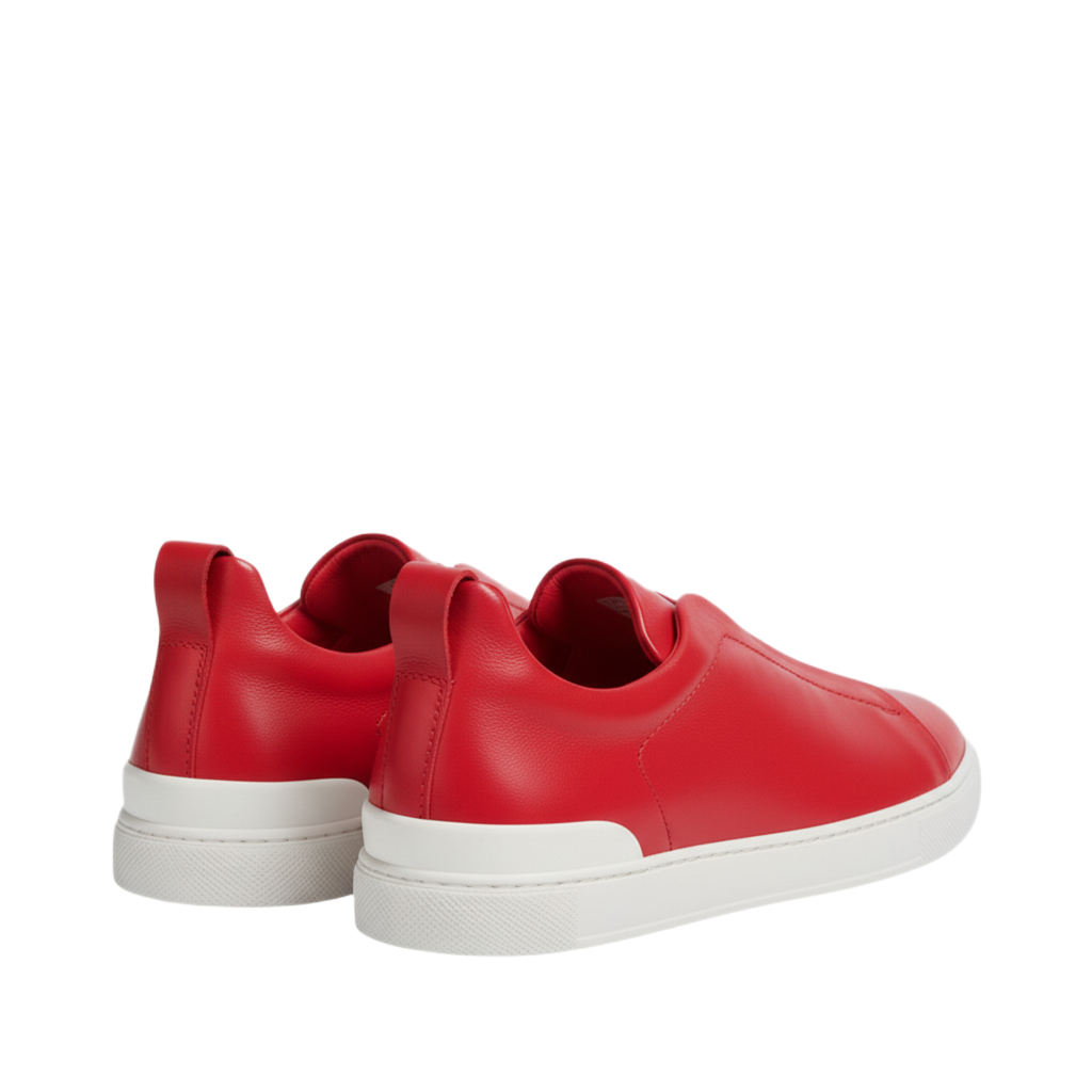 Luxury Edition Triple Stitch Leather Tan Sneaker for Men's