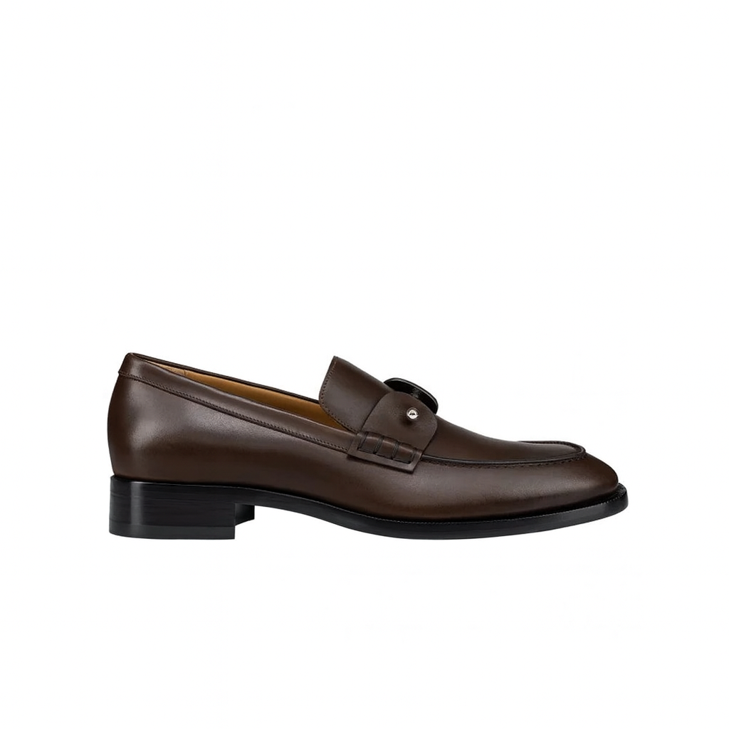 Luxury Brown Loafer in Metallic Strap