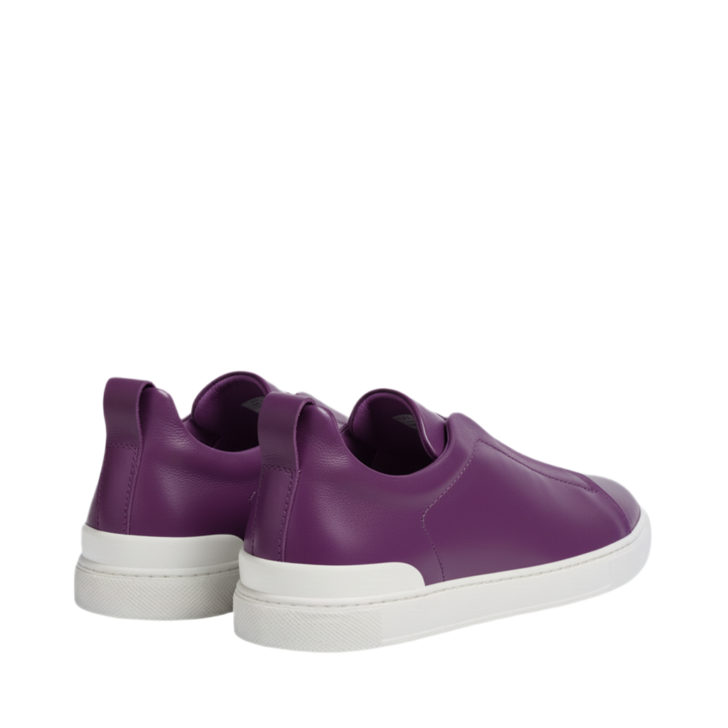 Luxury Edition Triple Stitch Leather Tan Sneaker for Men's