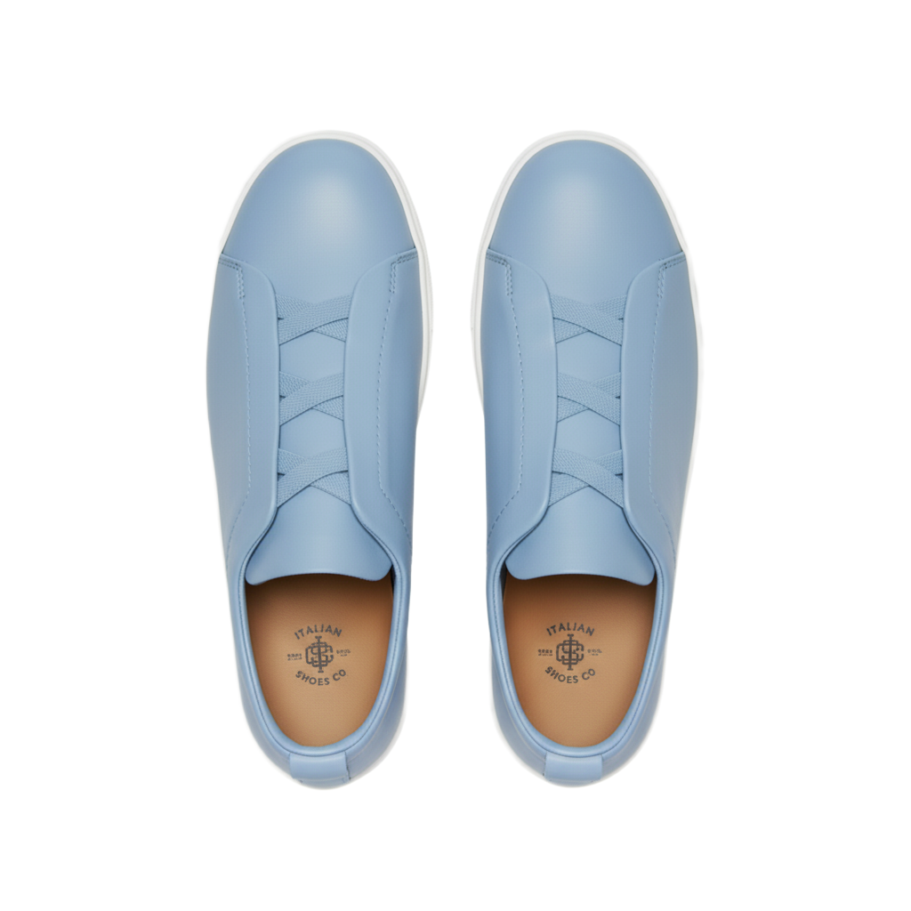 Luxury Edition Triple Stitch Leather Tan Sneaker for Men's