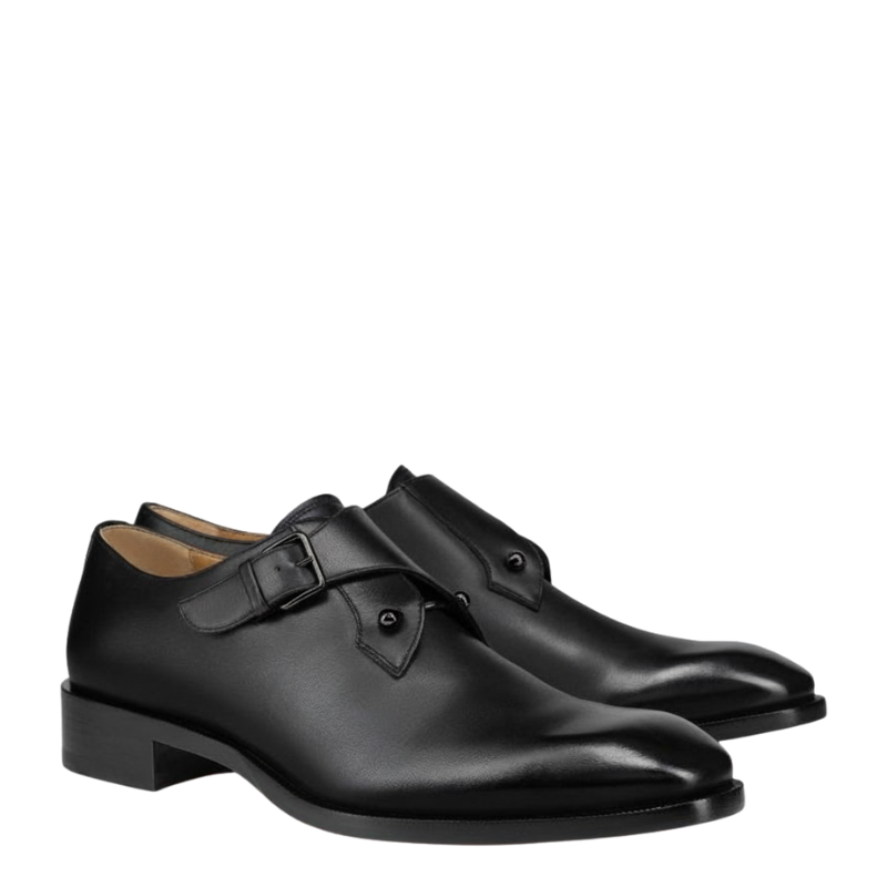 Premium Leather Single MonkStrap Shoes For Men
