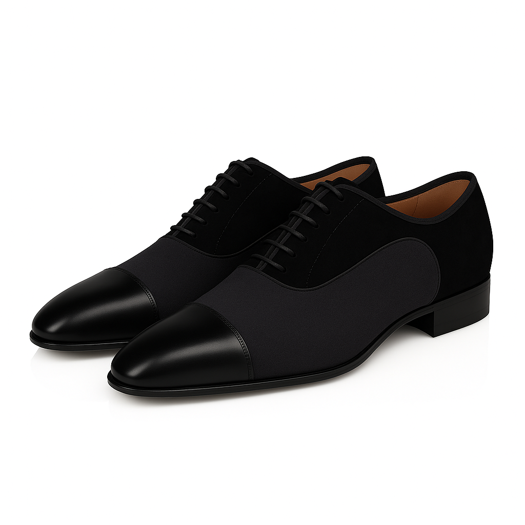 Italian Leather and Canvas Luxe Oxford Shoes
