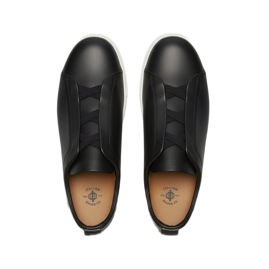 Luxury Edition Triple Stitch Leather Tan Sneaker for Men's