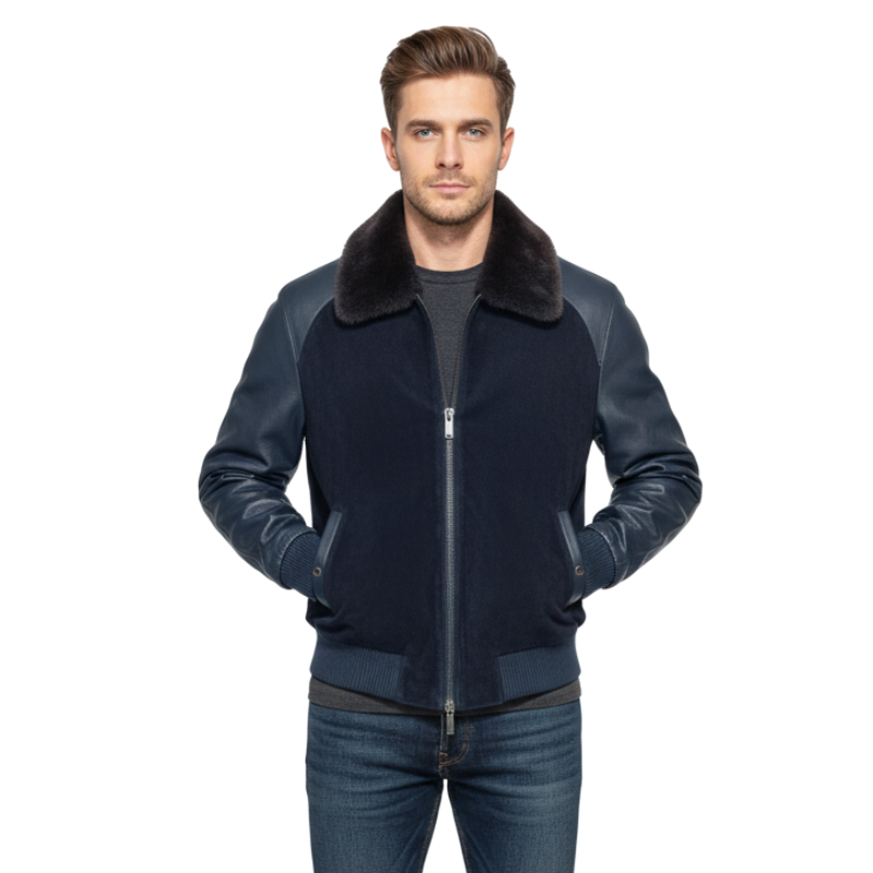 Italian Aviator Suede-Leather Jacket