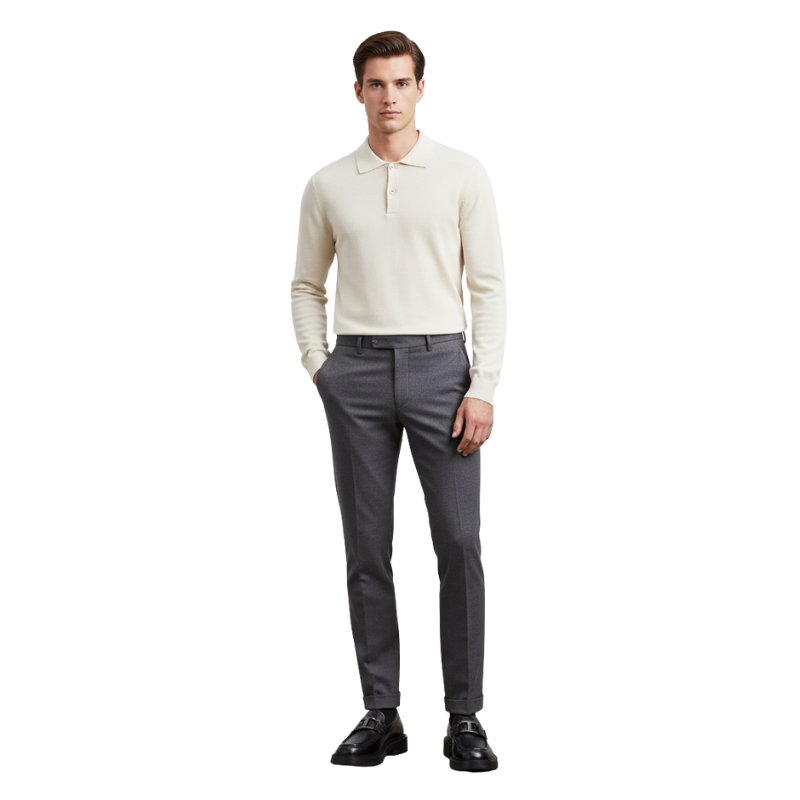 Pure Solid Leather Buckled Timeless Loafers