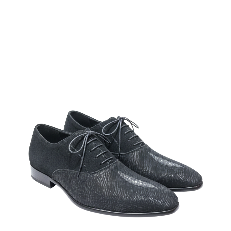 Midnight Textured Derby Shoes