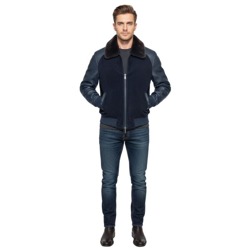 Italian Aviator Suede-Leather Jacket