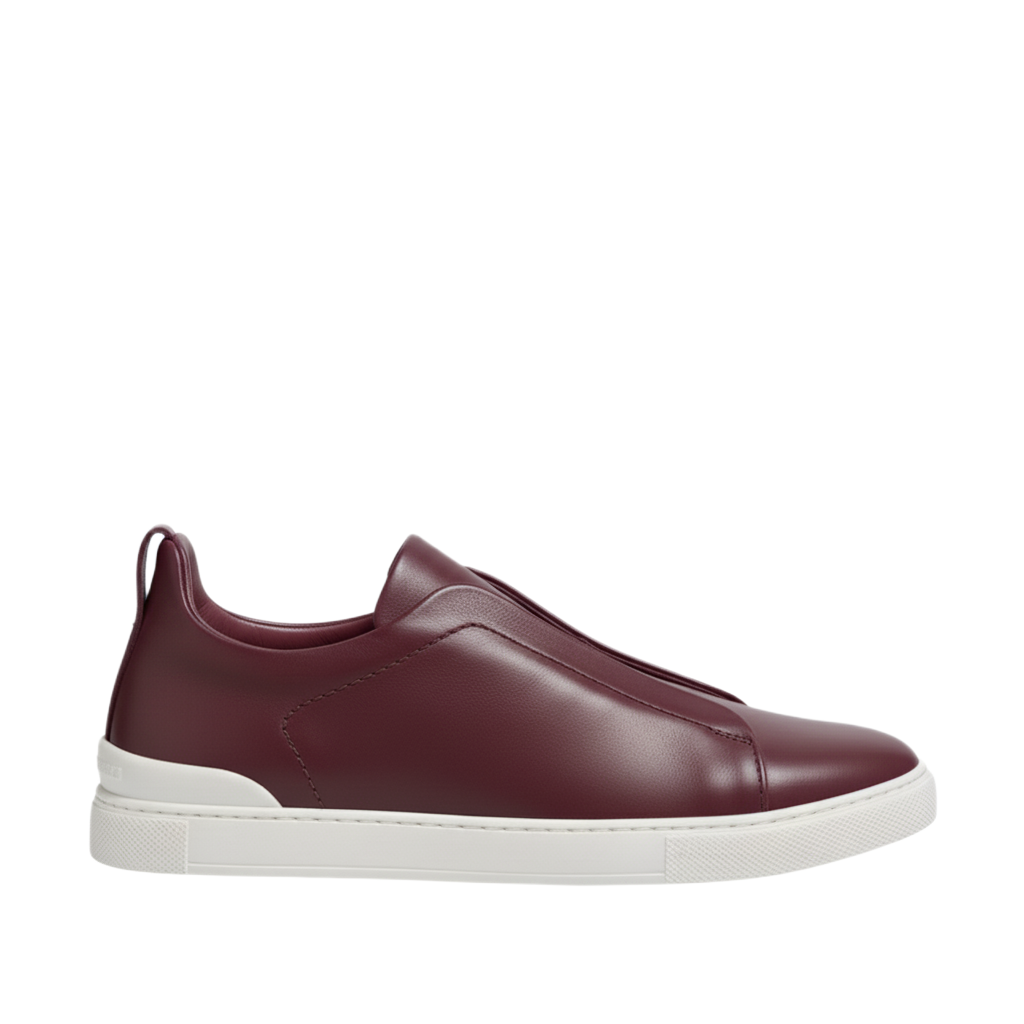 Luxury Edition Triple Stitch Leather Tan Sneaker for Men's
