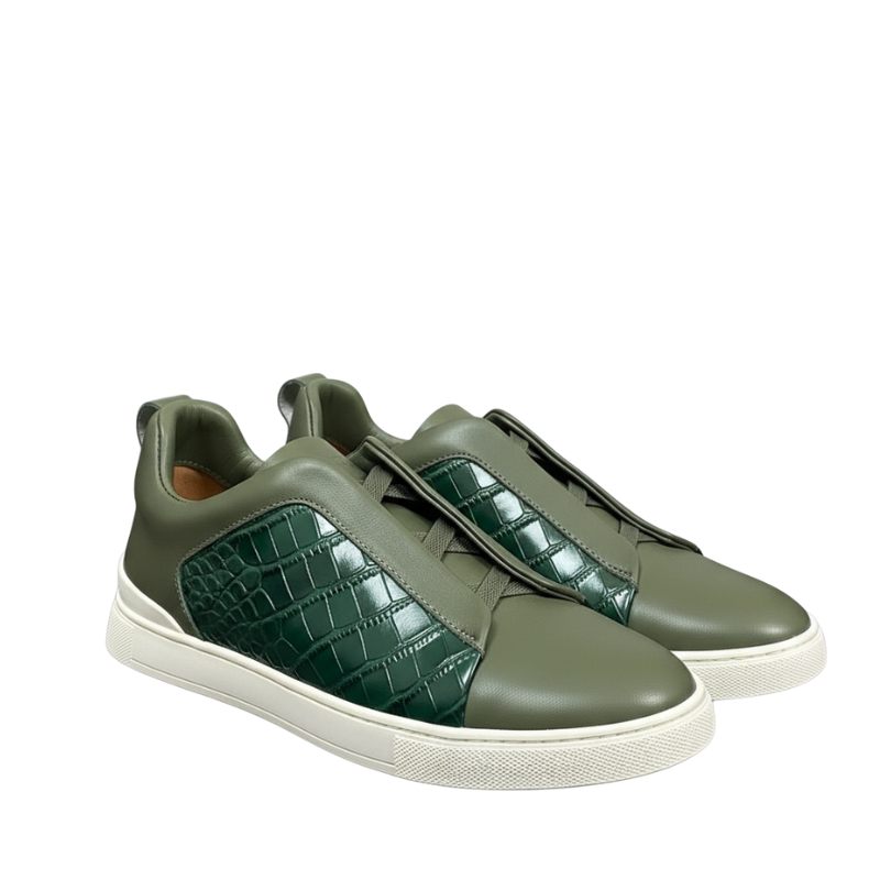Luxury Croco Slip-On Sneakers