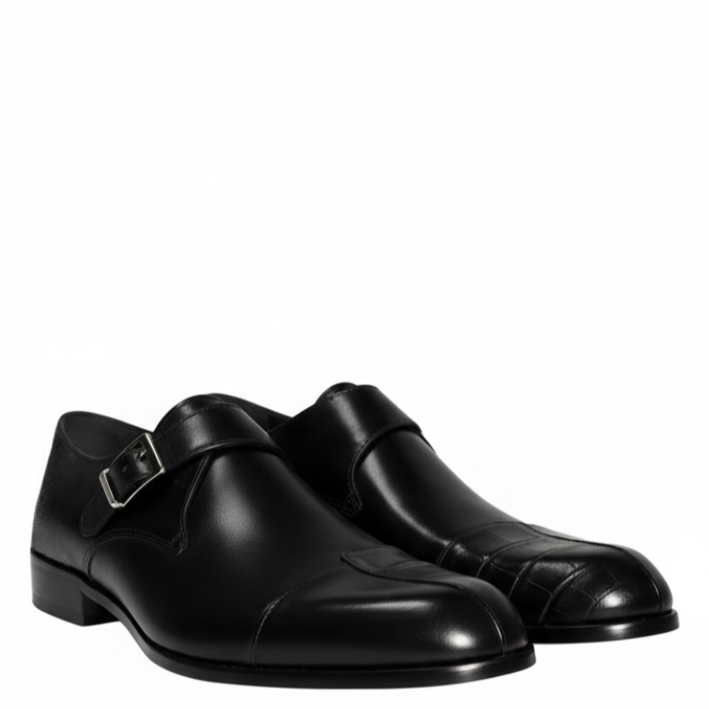 Luxury Patina Monk Strap Shoes