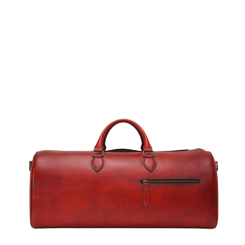 Mahogany Drift Leather Duffle Bag