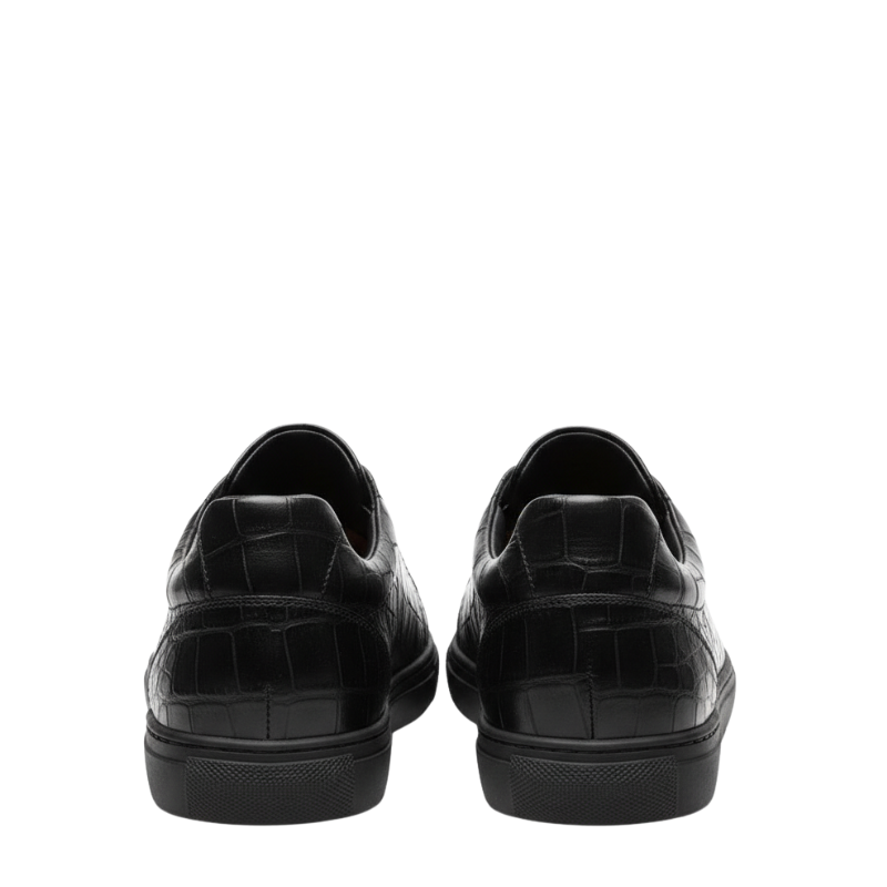 Premium Croc-Embossed Luxe Sneakers