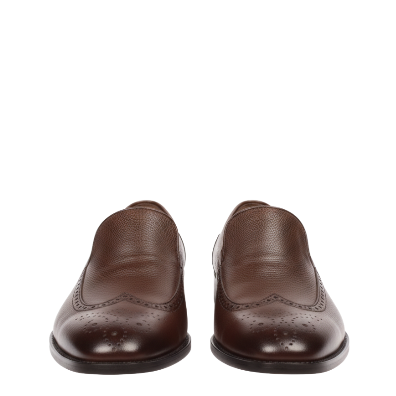 Italian Classic Textured Leather Loafers
