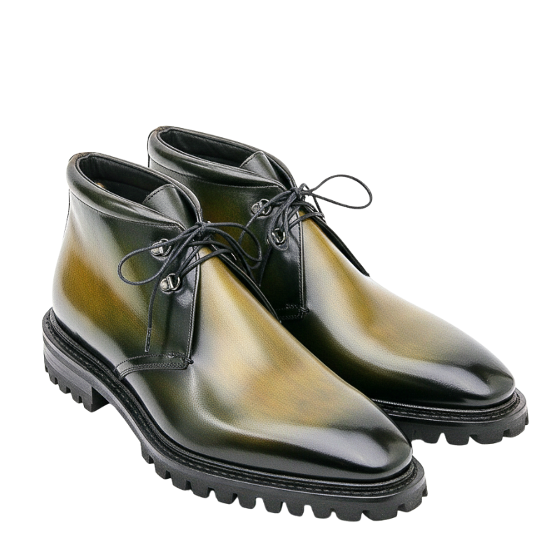 Autumn Leaf Patina With Predominantly Tones Chukka Boot