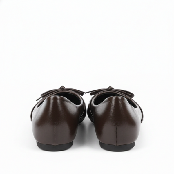 Italian Noir Bow Point Flats Ballerinas