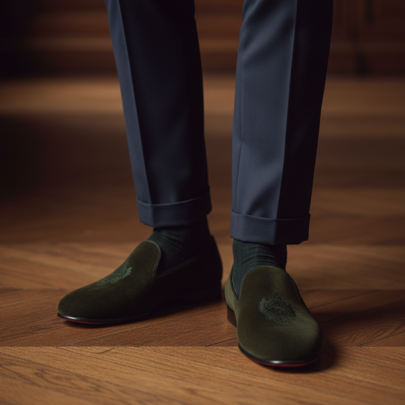 Imperial Velour Crest Loafer