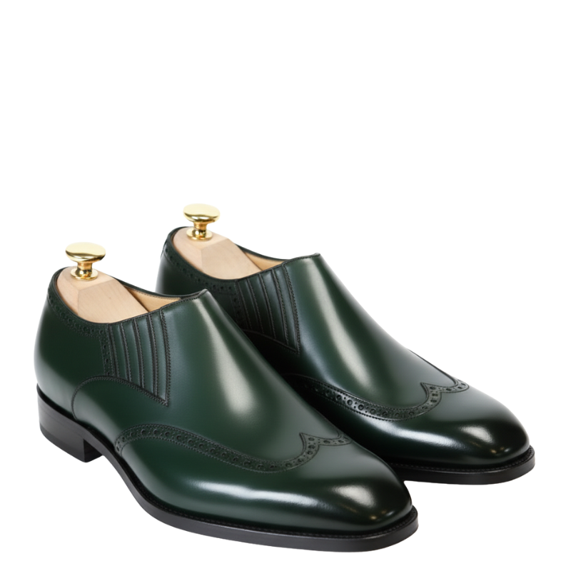 Emerald Brogue Slip-Ons Loafer