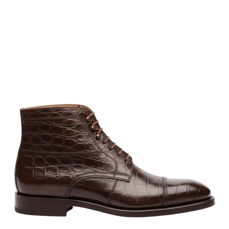 Imperial Mahogany Croc Dress Shoes