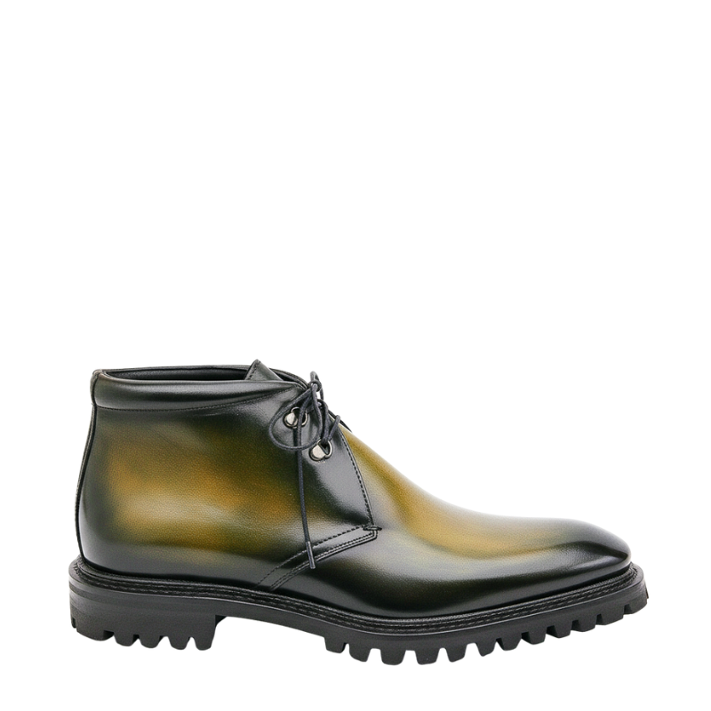 Autumn Leaf Patina With Predominantly Tones Chukka Boot
