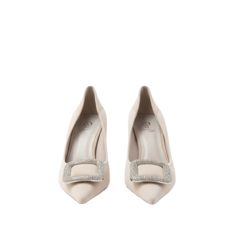 Royal Blush Crystal Buckle Heel