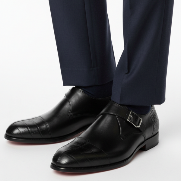 Luxury Patina Monk Strap Shoes