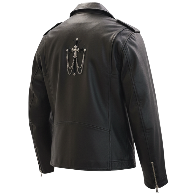 Regal Noir Phantom Rider Moto Leather Jacket
