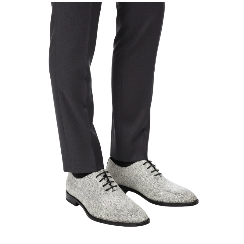 Italian Pebble Texture Luxe Derby Shoes