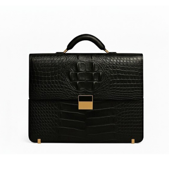Croco Leather Men s Luxury Briefcase