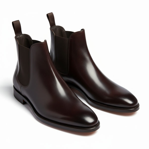 Classic Chelsea Round Toe Shade Leather Boots