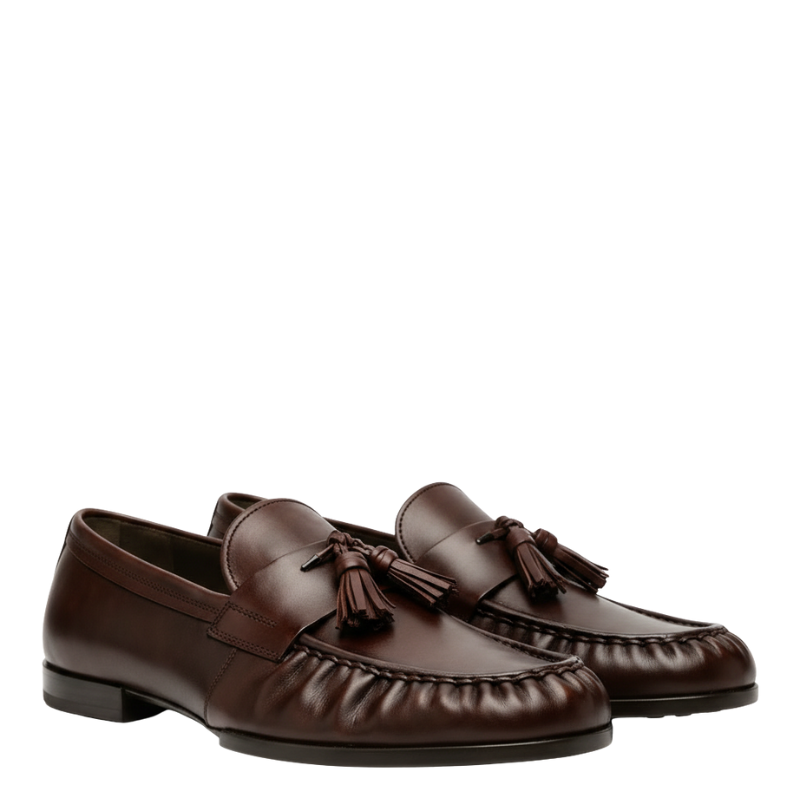 Gentleman’s Crest Leather Tassel Loafers