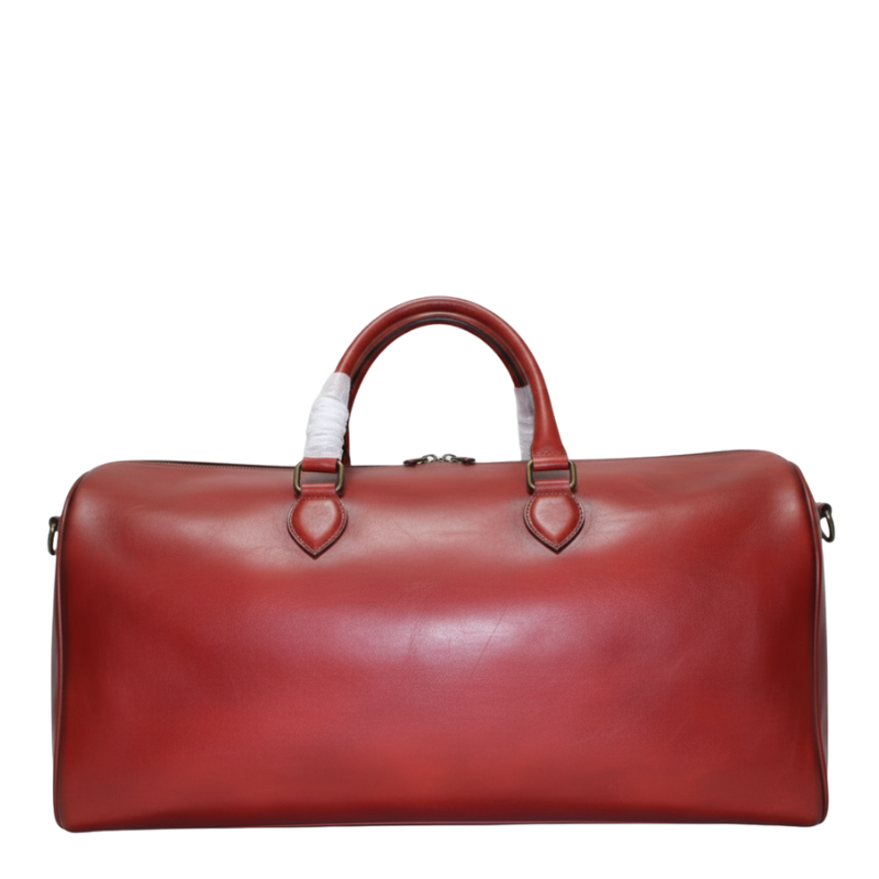 Mahogany Drift Leather Duffle Bag
