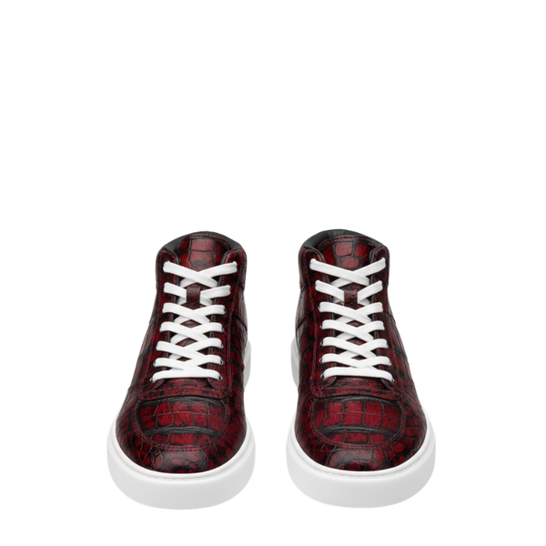 Crimson Python Luxe High Top Sneakers