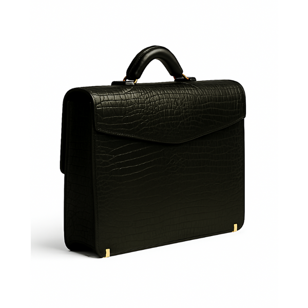 Croco Leather Mens Luxury Briefcase