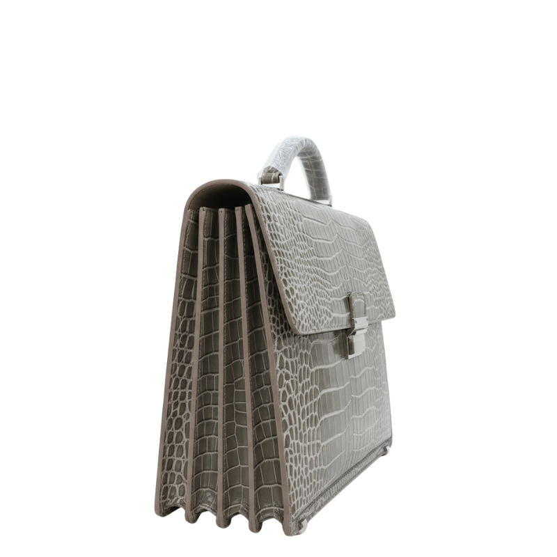 croco Verdant Sovereign Leather Briefcase