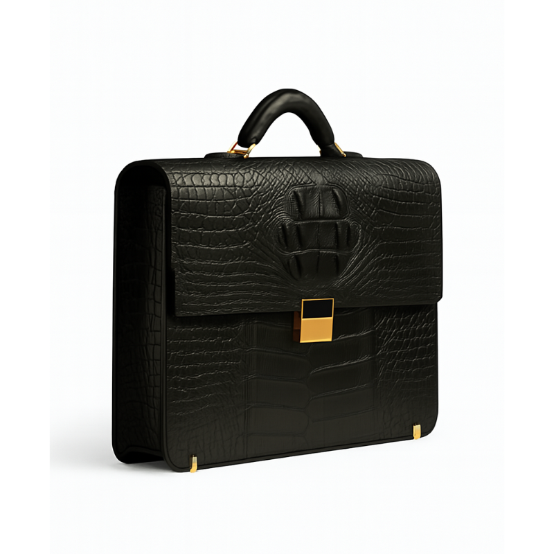Croco Leather Men s Luxury Briefcase