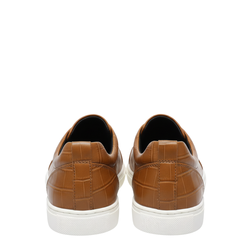 Croc-Embossed Italian Luxe Slip-On Sneakers