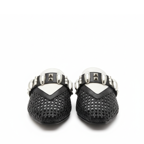 Luxury Studded Mesh Mule