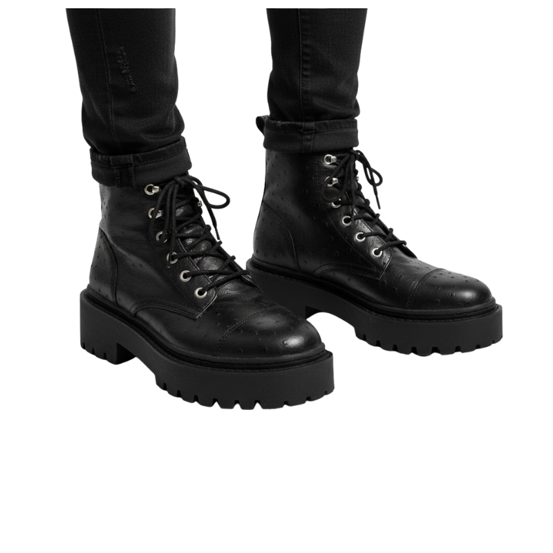 Midnight Ridge Luxe Combat Boots