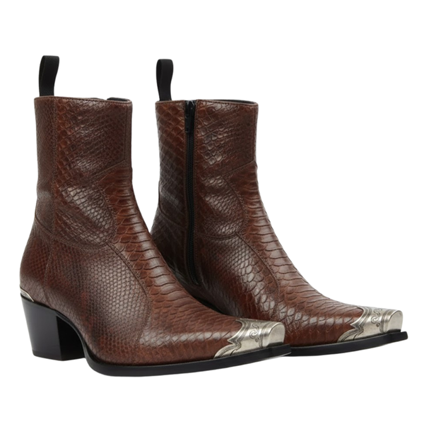 Raven Python Hand Dyed Leather Shoe for Men