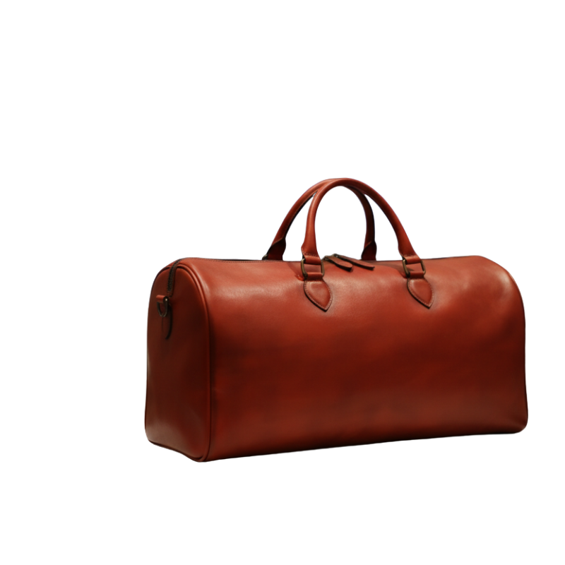 Mahogany Drift Leather Duffle Bag