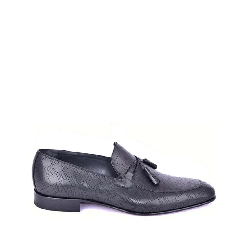 Tassel-Trimmed Calfskin Loafers