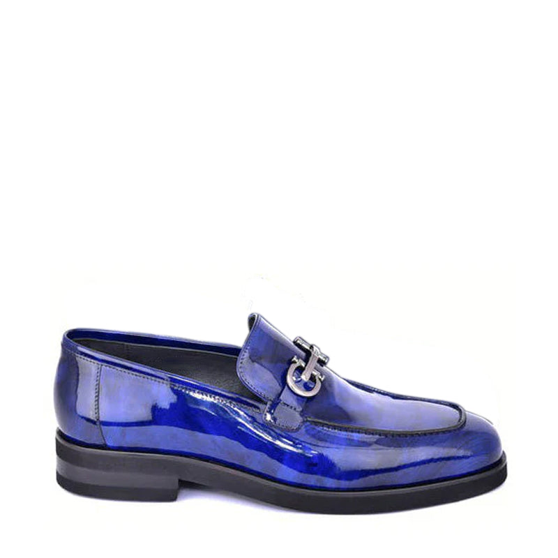 Marble Calf Leather Formal Loafers