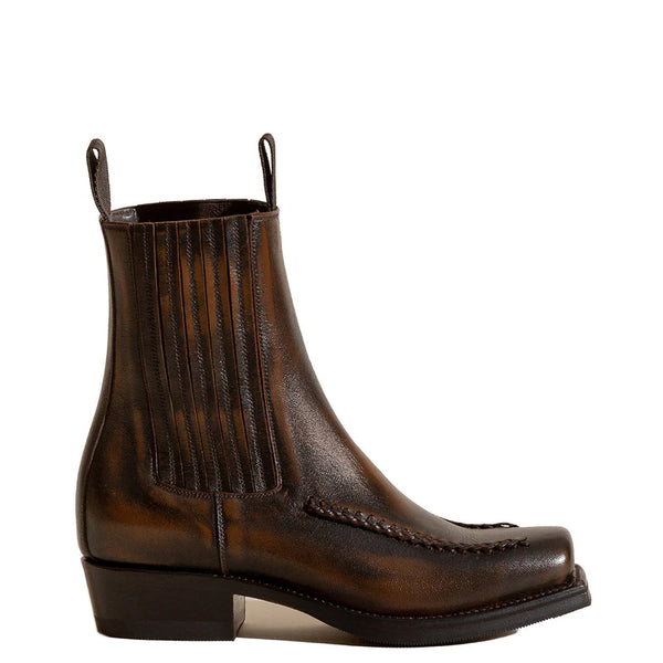 Men s Square Toe Braided Detail Chelsea Boot
