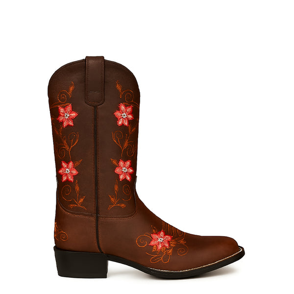 Classic Western Elegance Rustwood Petal Cowboy Boots