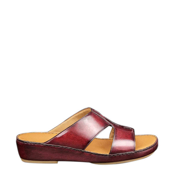 Stylish Fields Luxury Comfort Arabic Sandal - Burgundy