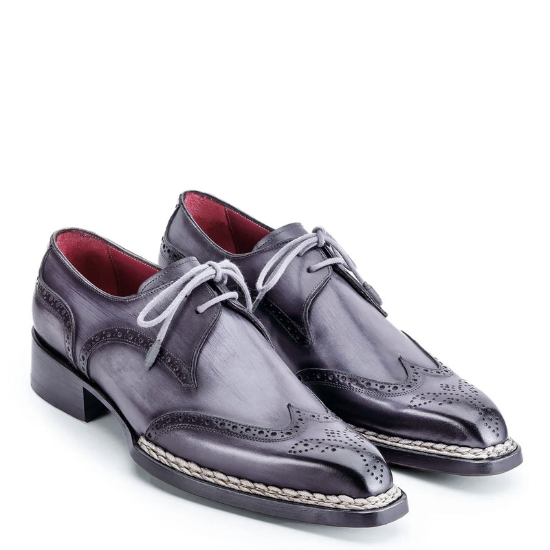 Leather Wingtip Derby Shoes For Men