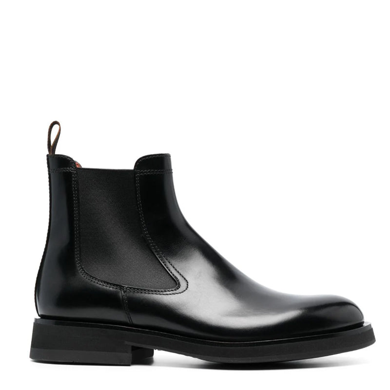 Polished Leather Chelsea Boots